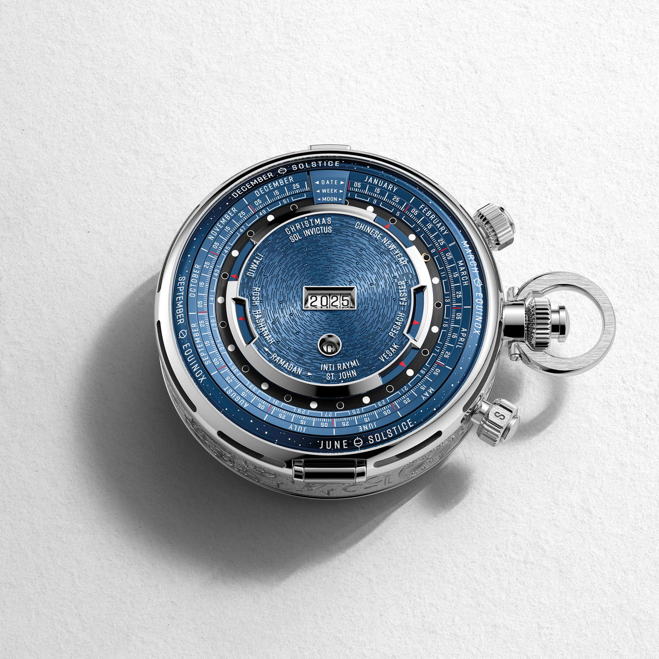 The Universal Calendar: a single mechanical display that reconciles solar, lunar, and lunisolar cycles across different cultural celebrations and two centuries (Credit: Audemars Piguet)