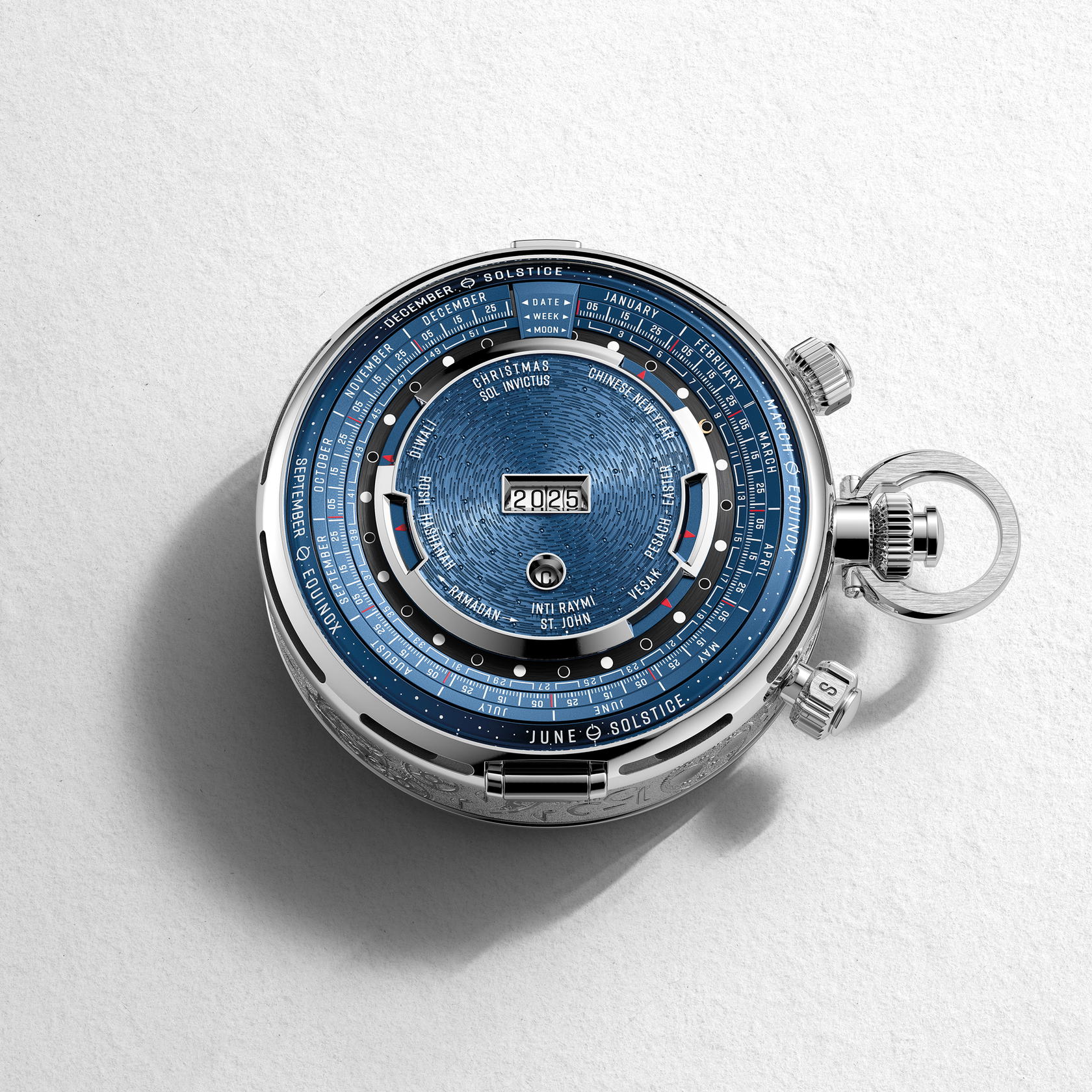 The Universal Calendar: a single mechanical display that reconciles solar, lunar, and lunisolar cycles across different cultural celebrations and two centuries (Credit: Audemars Piguet)