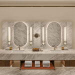 Natural marble adds a warm, tactile touch to the bathrooms of the Andaz Suite (Credit: Andaz)