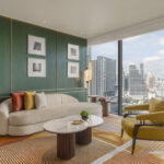 Sweeping views of Lumphini Park and the city beyond from the living room of the Andaz Suite (Credit: Andaz)