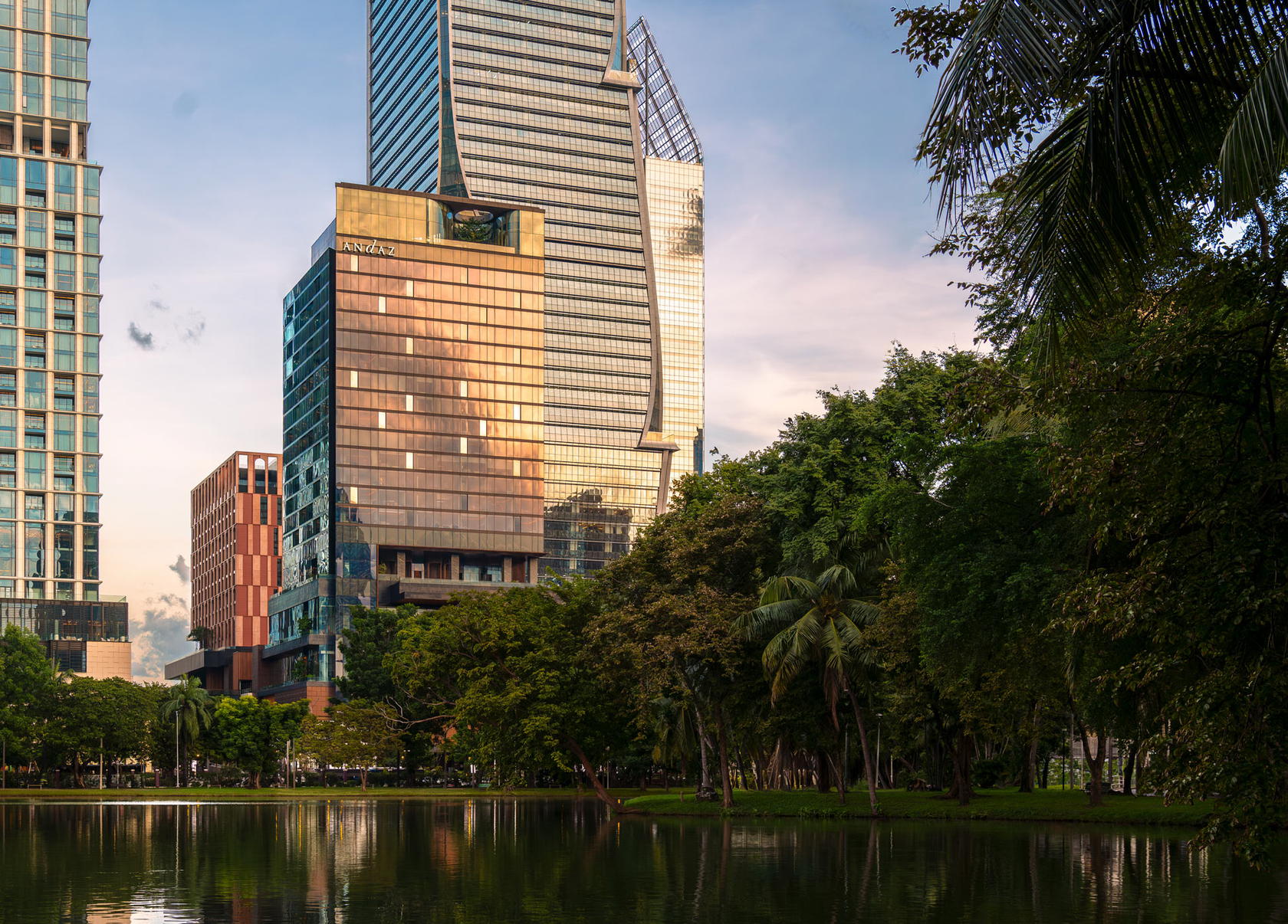 A stone’s throw from Lumphini Park, Andaz One Bangkok offers serenity in the heart of the city (Credit: Andaz One Bangkok)