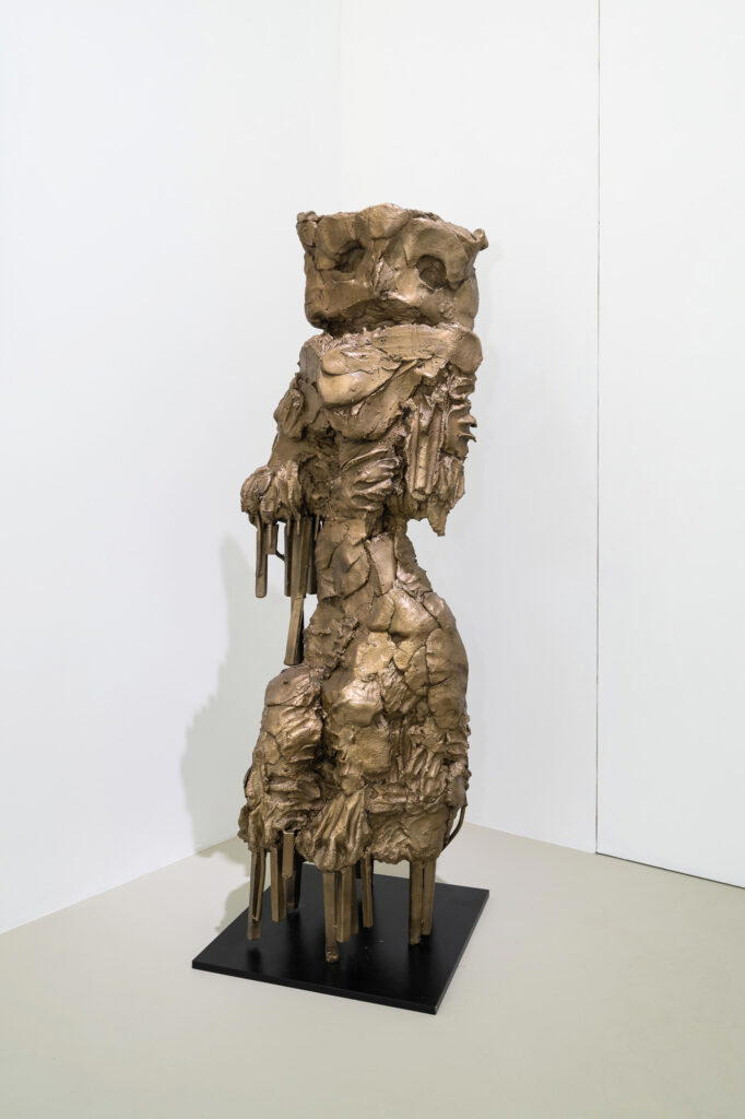 Lionel Sabatté, ‘Chevêche du 19-03-2026’, 2026; patinated bronze, single casting (Fusion Foundry), 170cm x 50cm x 50cm, Edition of 3 (Credit: Studio Vanssay)