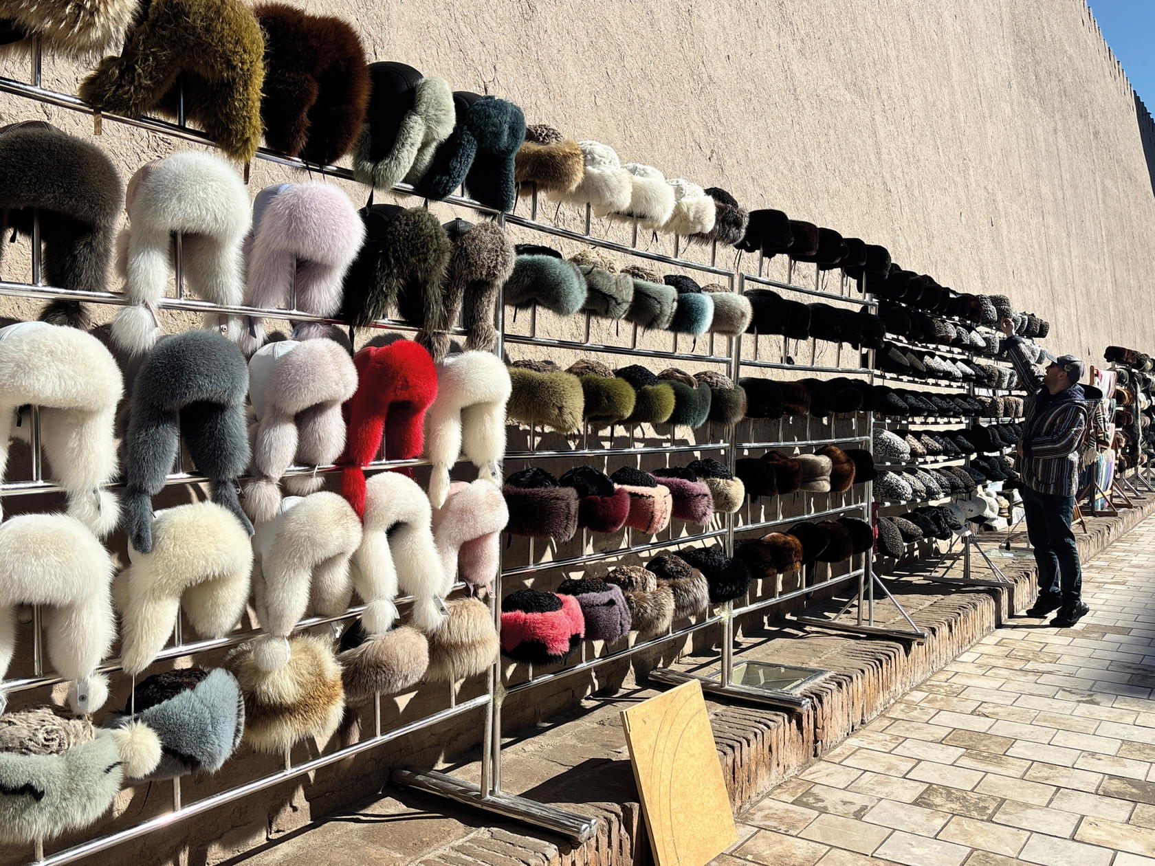 Sheepskin fur hats are native to the Khorezm region (Credit: Kalpana Sundar)