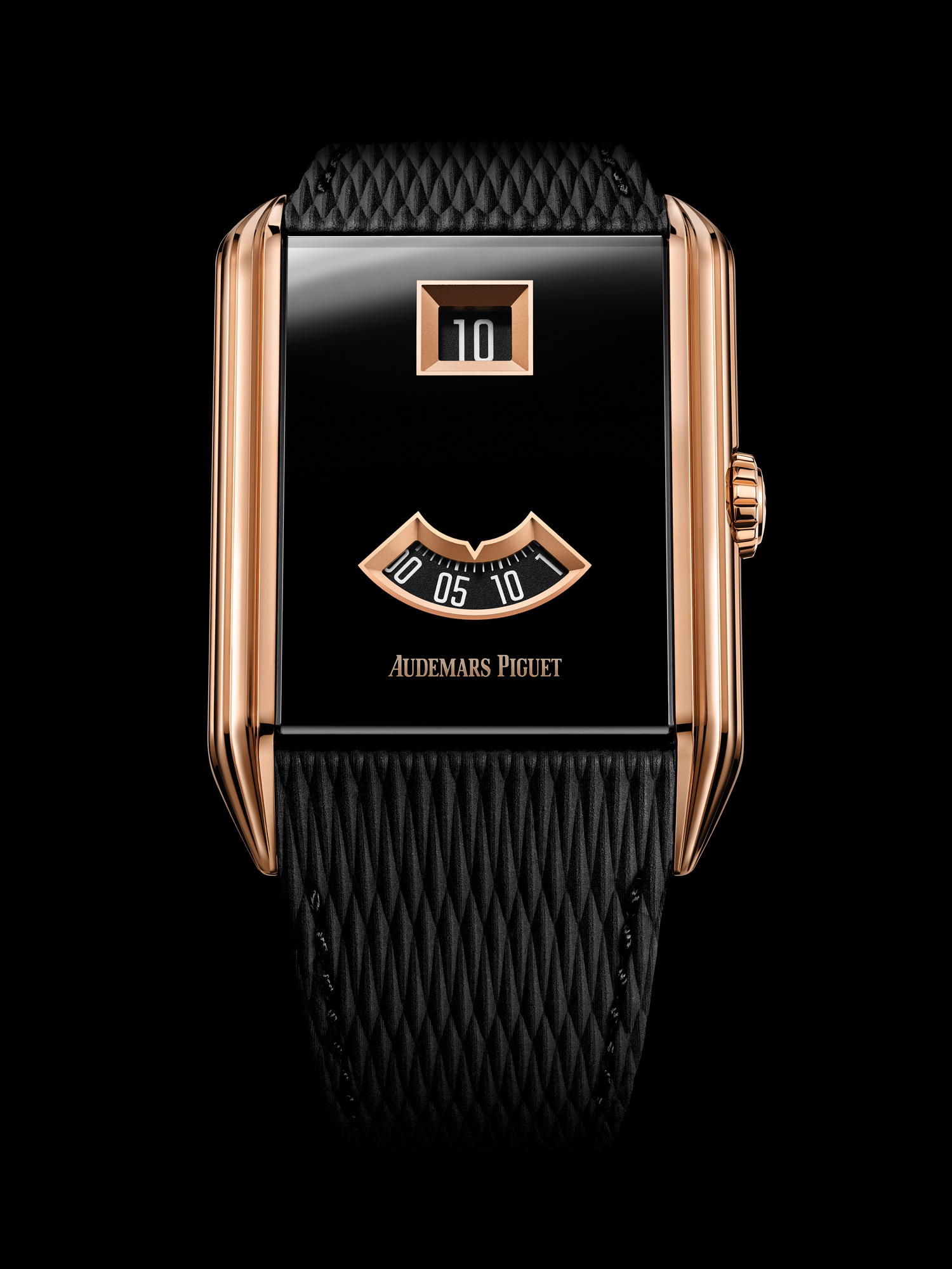 The Neo Frame Jumping Hour resurrects a rectangular case and a long-dormant complication, powered by AP’s first automatic jumping hour calibre (Credit: Audemars Piguet)