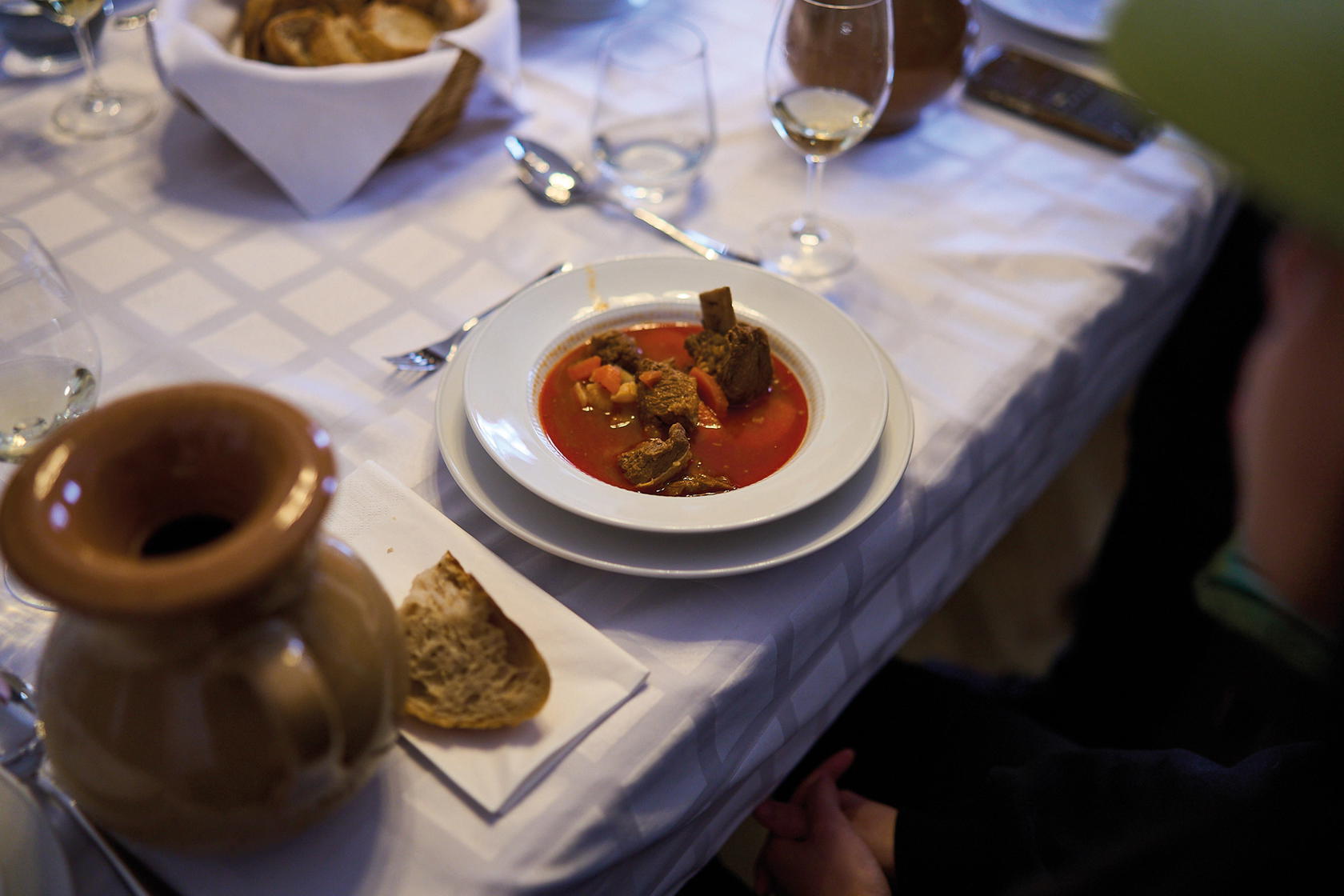 A meal of goulash at Szepsy’s family home (Credit: Jaclene Liew)