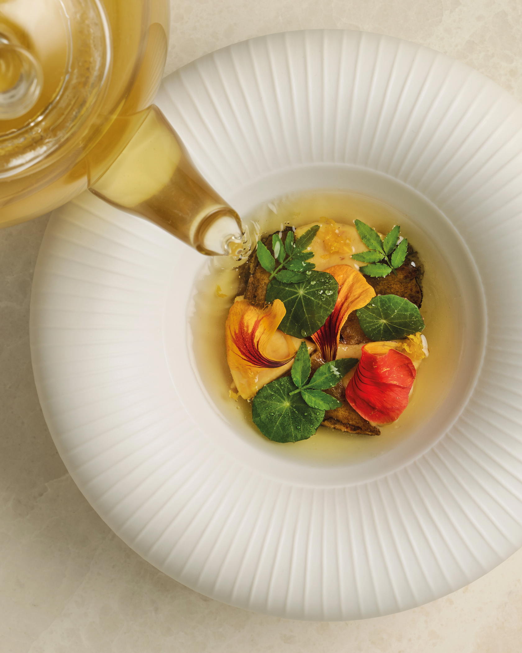 Jeju Abalone & Foie Gras Duo from Odette (Credit: Odette)