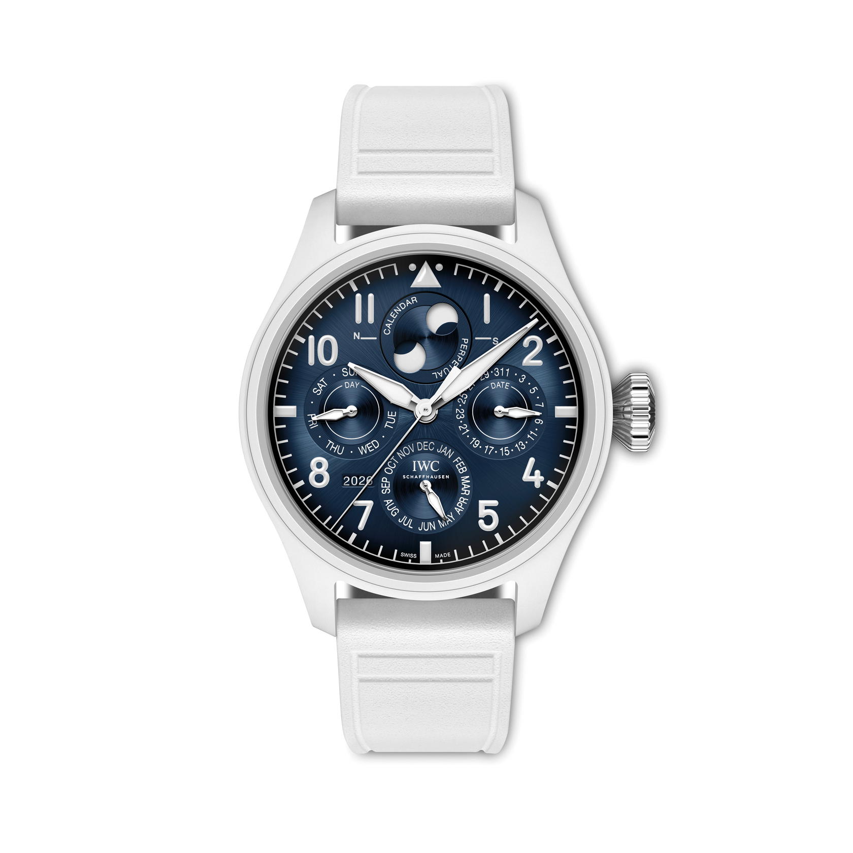 Big Pilot’s Watch Perpetual Calendar ProSet Le Petit Prince in white zirconium oxide ceramic (Credit: IWC Schaffhausen)