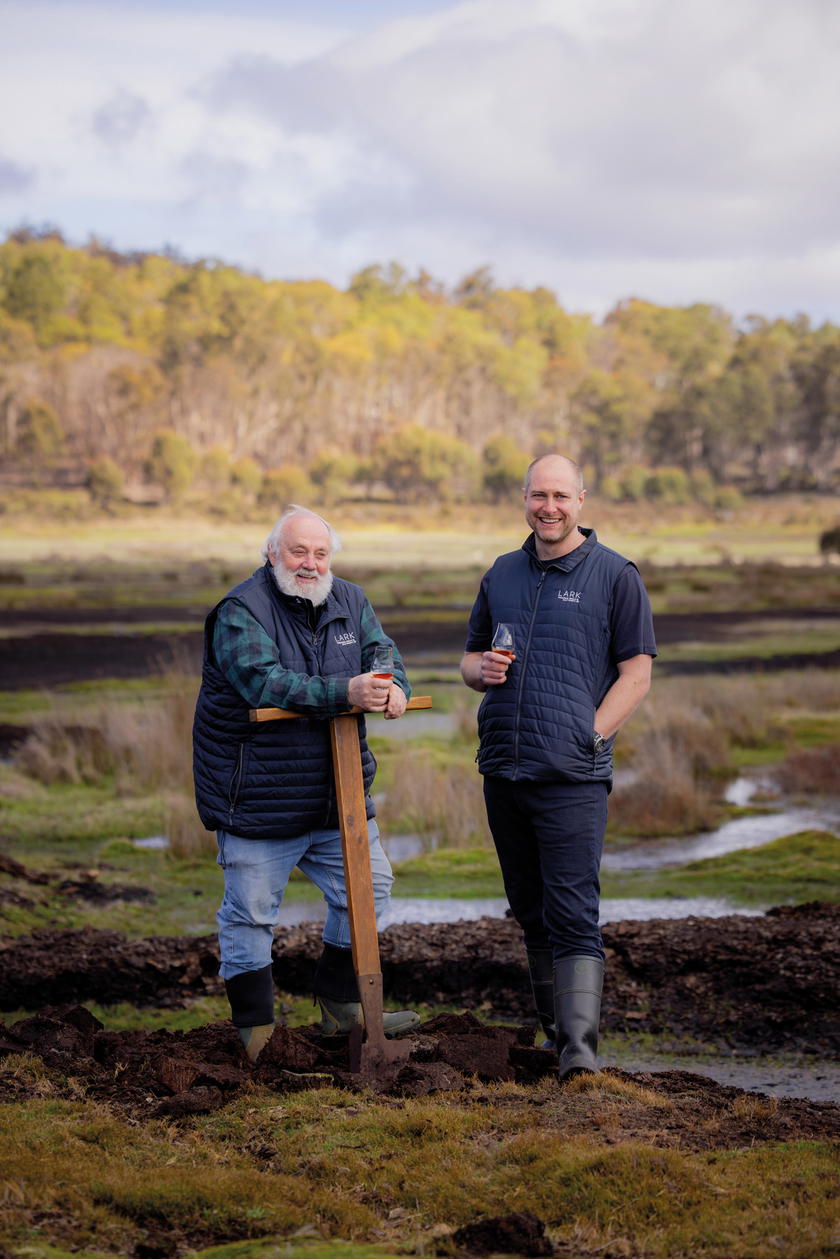 Founder Bill Lark (left) and master distiller Chris Thomson (Credit: Lark)