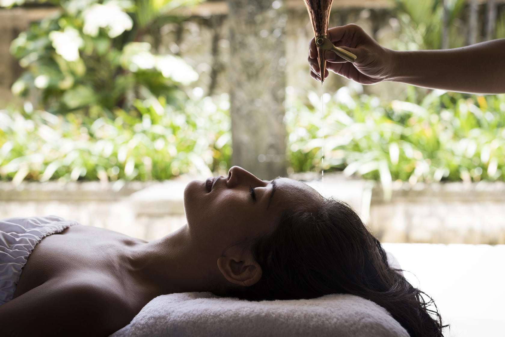 Shirodhara, an ancient Ayurvedic healing therapy, at Revivo Wellness Resort (Credit: Revivo Wellness Resort)