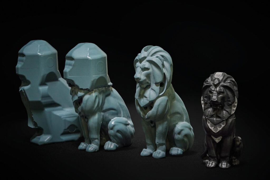It took 600 firings for the ceramic lion representing the black king to become consistently statuesque (Credit: Chanel)
