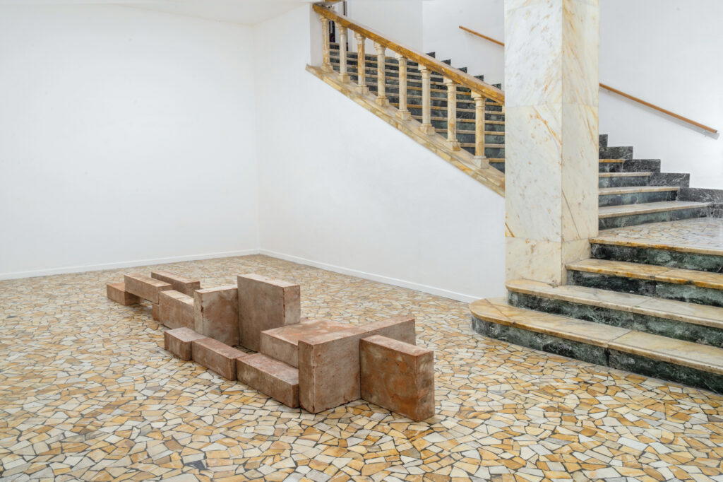 ‘Earth’, 2025, features 18 slabs in clay, one of the materials Gormley works with (Credit: Antony Gormley and Galleria Continua)