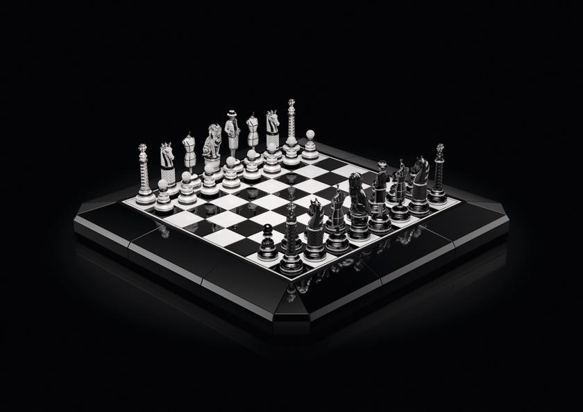 Chanel Coco Game Chessboard: three years of design, 1,200 hours of ceramic research, and a new gem-setting technique developed for a single queen's suit (Credit: Chanel)