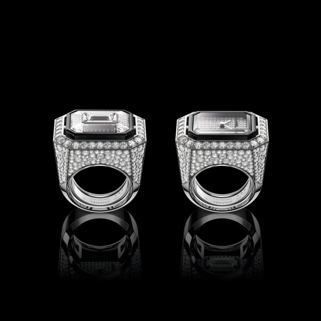Premiere Coco Game Ring in white gold with diamonds (Credit: Chanel)