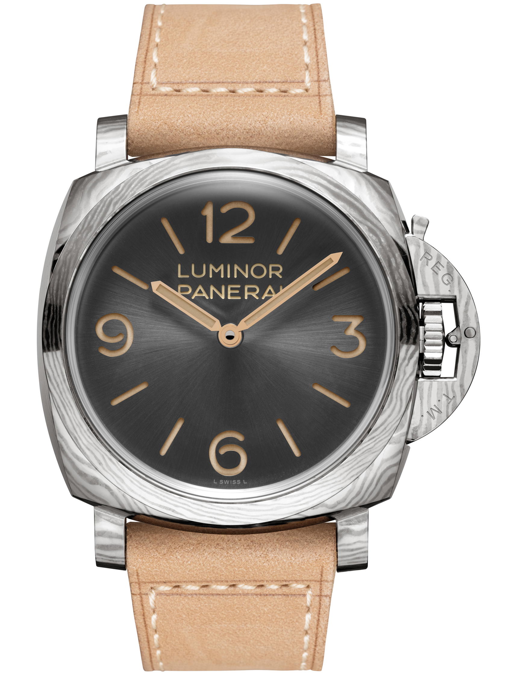Forged titanium, which features on the Panerai 100 Luminor PAM01629 cases, is made by bonding two different grades of metal under heat and pressure (Credit: Panerai)