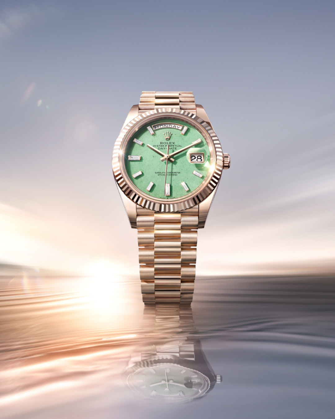 Rolex offers Jubilee Gold, an 18k alloy created in-house, bearing tones ranging from gentle yellow to soft pink (Credit: Rolex)