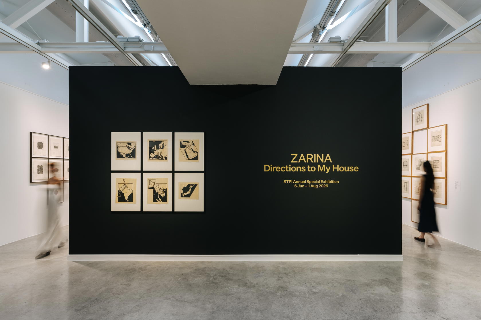 This landmark solo exhibition of printmaker Zarina (1937–2020, Aligarh, India; London, United Kingdom) features the largest presentation of her works in Southeast Asia. It is curated by New York-based independent curator and Zarina’s former studio manager Sarah Burney (Credit: STPI)