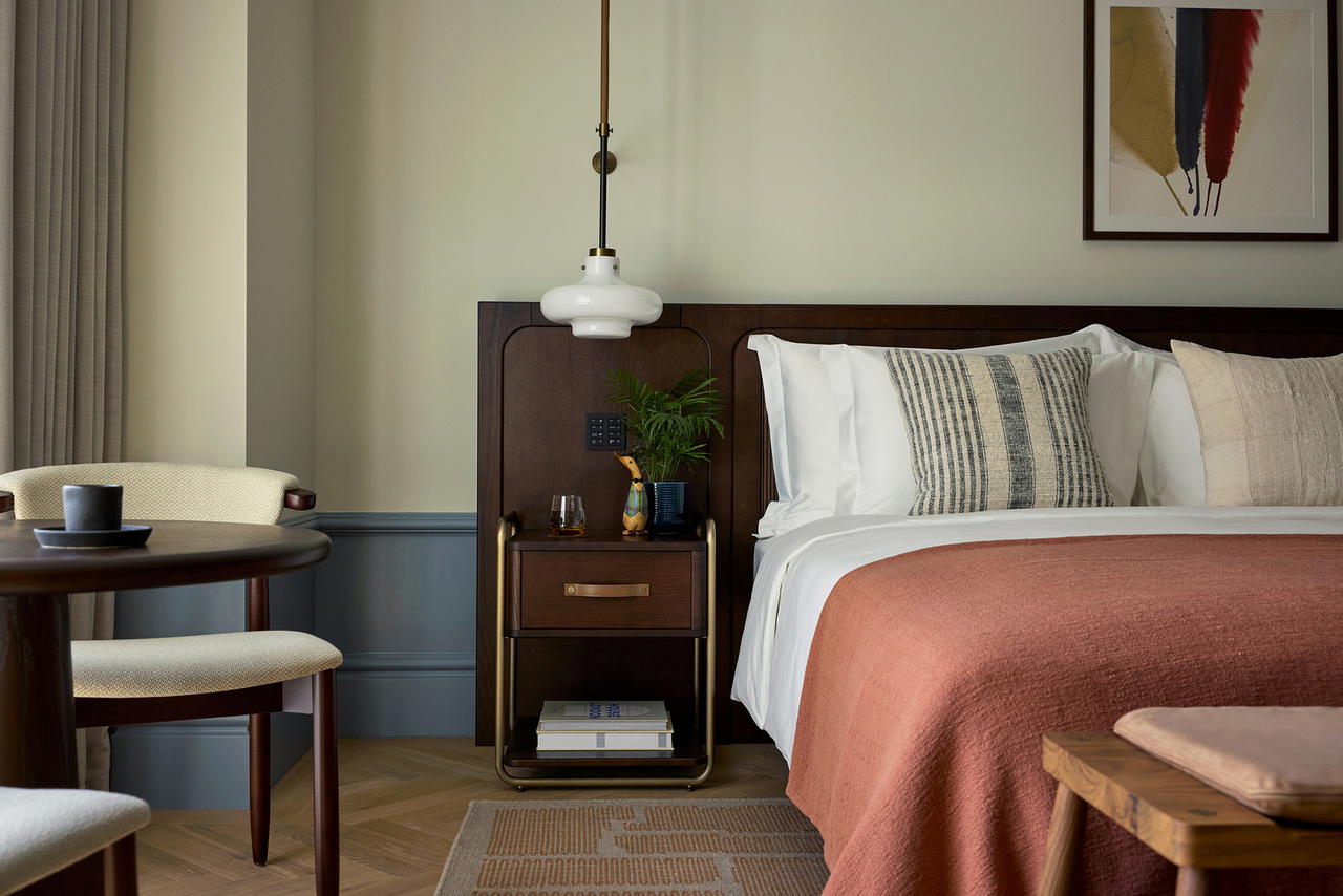 A stone’s throw from Hyde Park’s calm and Notting Hill’s colour, Six Senses London brings together 109 rooms and suites, alongside 14 branded residences (Credit: Six Senses London)
