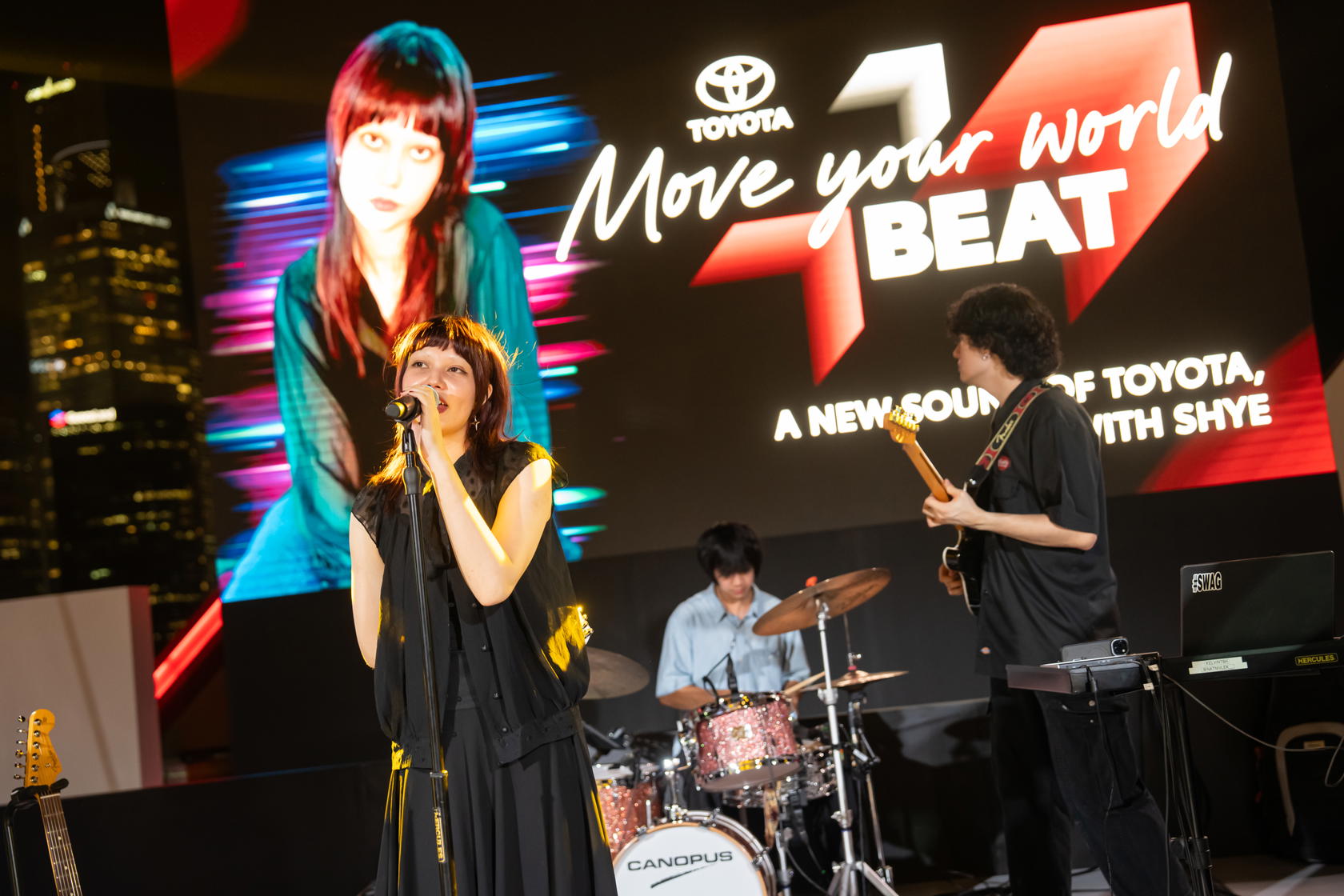 “The whole idea of collaboration, innovation and connection aligned with me as an artist, so I said yes,” says Shye (Credit: Borneo Motors Singapore)