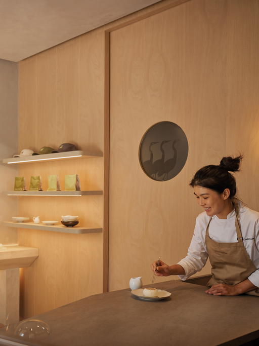 Louisa Lim assembles a dessert (Credit: Loulouca/Nikko Pascua)