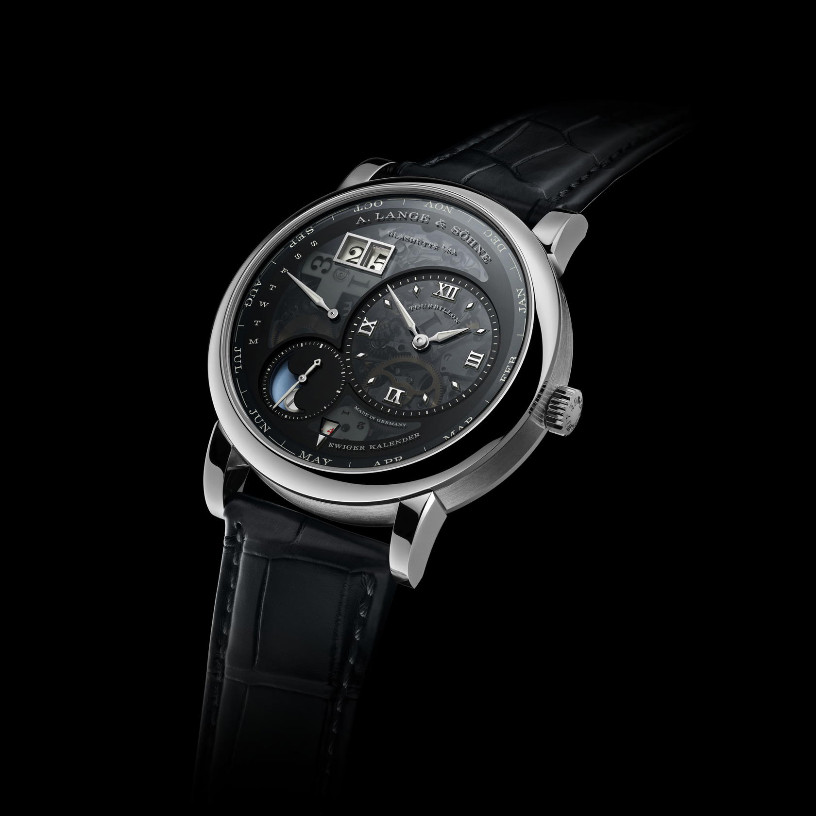 Lange 1 Tourbillon Perpetual Calendar Lumen in platinum, from A. Lange & Söhne (Credit: A. Lange & Söhne)