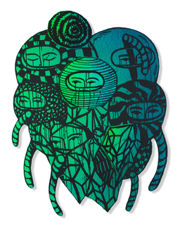 'All Love Matter', 2025, Eko Nugroho. Screenprint and colour spray on STPI handmade shaped paper, 127 x 96 x 1.5 cm (Credit: Eko Nugroho/STPI, courtesy of STPI, Singapore)
