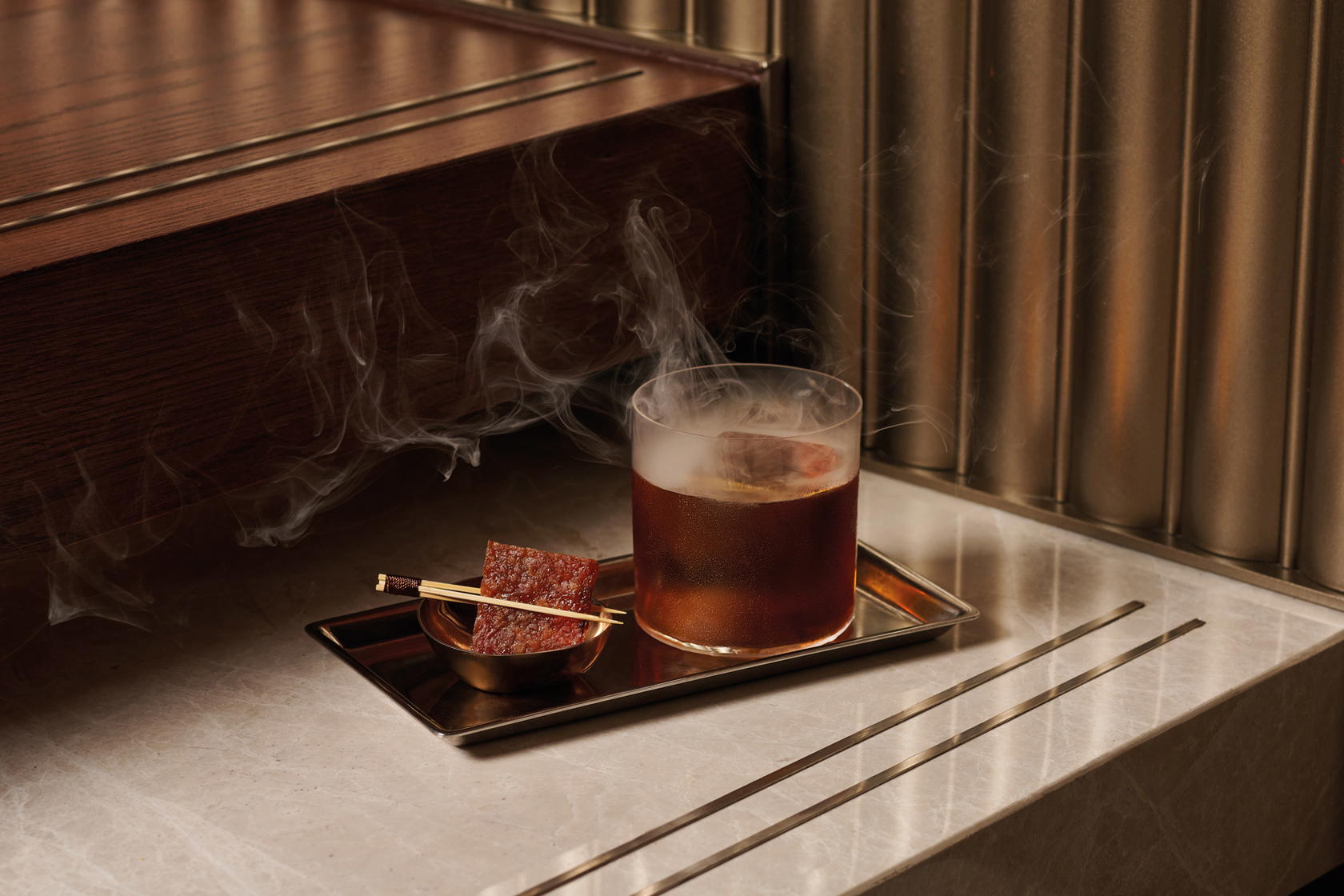 DOF.01 reflects Saquilayan’s multi-cultural background (Credit: The St. Regis Bar Singapore)