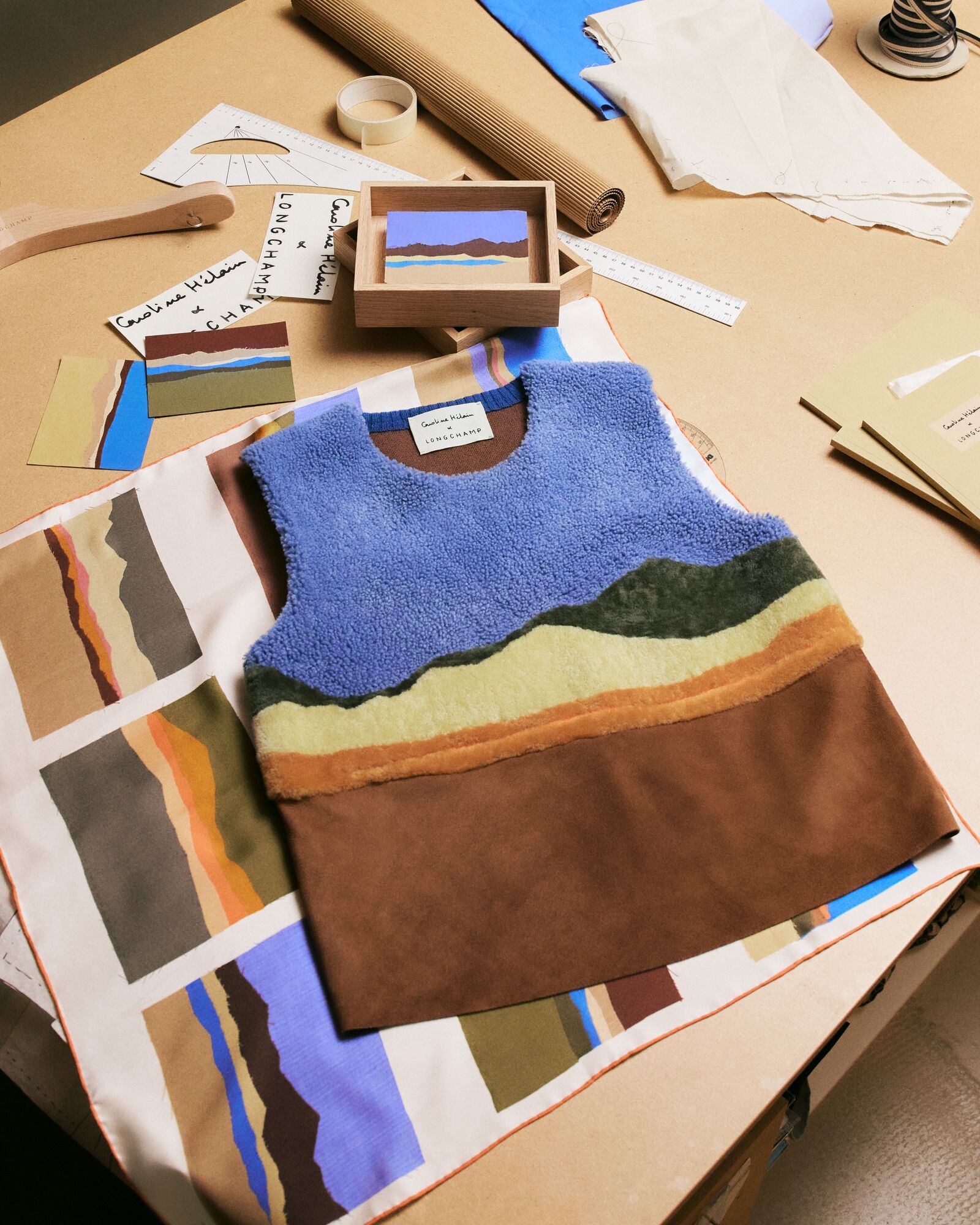 Caroline Hélain X Longchamp leather and shearling vest (Credit: Longchamp)