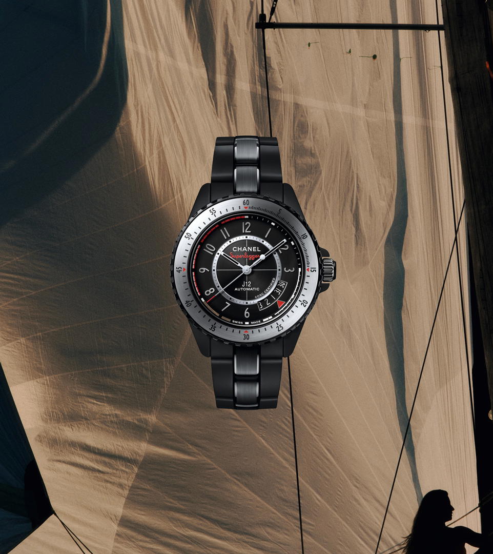 With its bezel ring Kolsterised for six times the scratch resistance of ordinary steel, Chanel's J12 Superleggera returns in matte black ceramic and steel (Credit: Chanel)