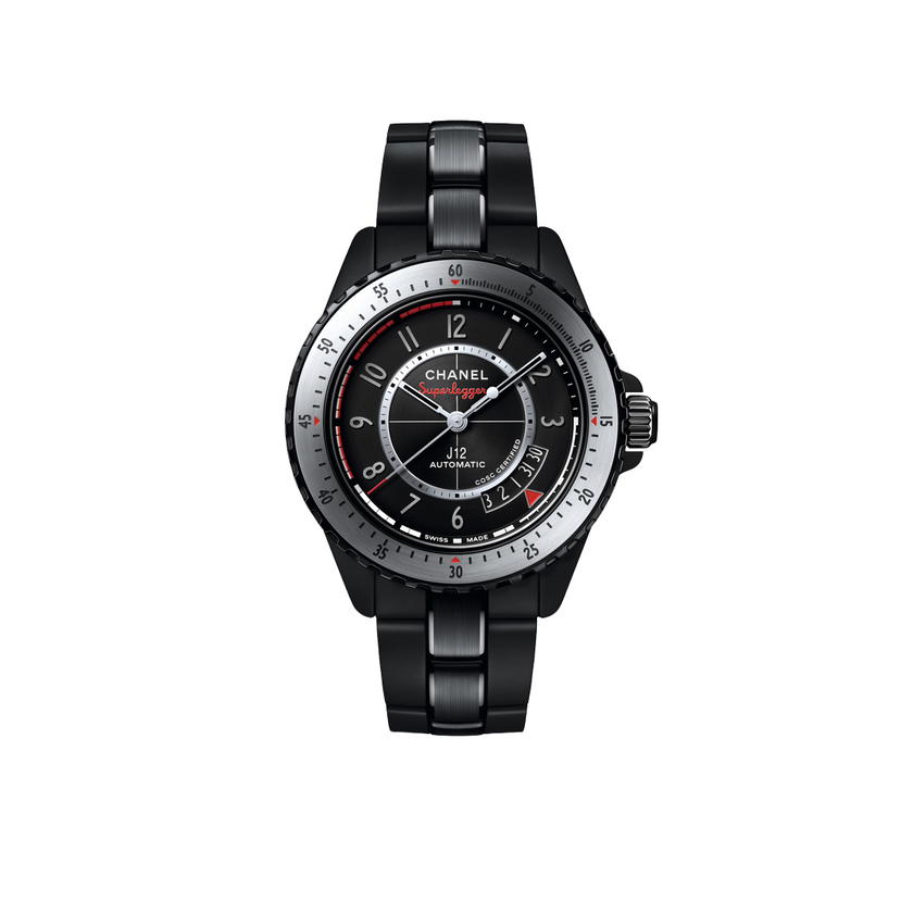 With its bezel ring Kolsterised for six times the scratch resistance of ordinary steel, Chanel's J12 Superleggera returns in matte black ceramic and steel (Credit: Chanel)