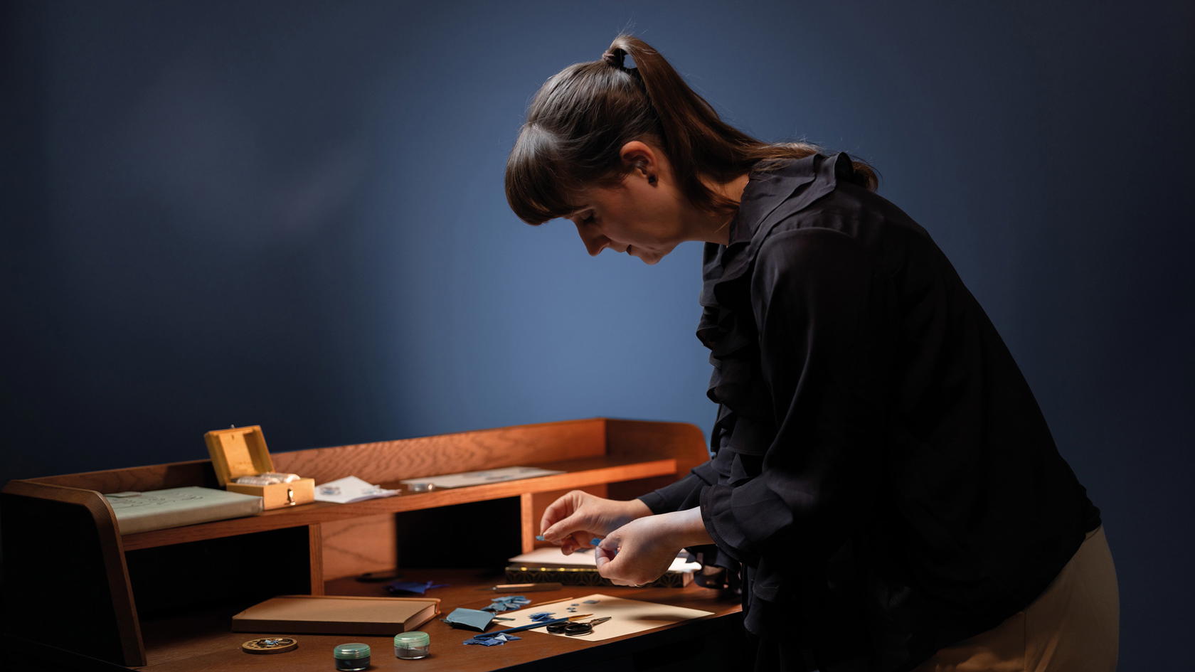 Artist Anja Midori studied real manta rays to capture their proportions and movement before translating them into origami (Credit: Vacheron Constantin)