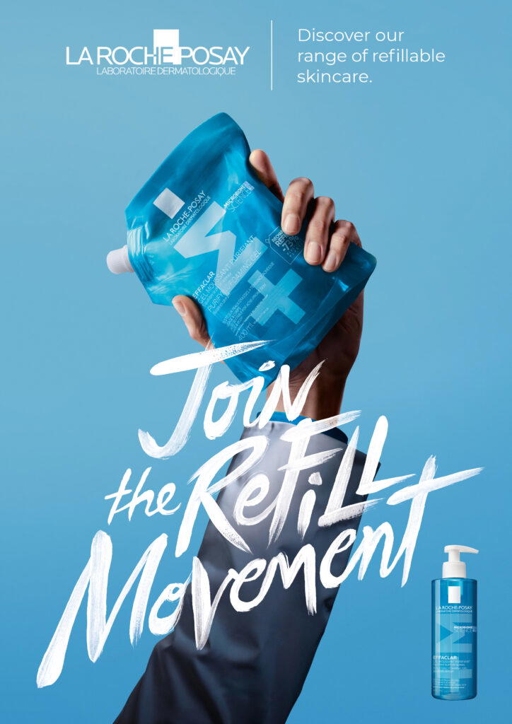 In Singapore, seven brands, including La Roche-Posay, are offering refills islandwide (Credit: L’Oréal BETC)
