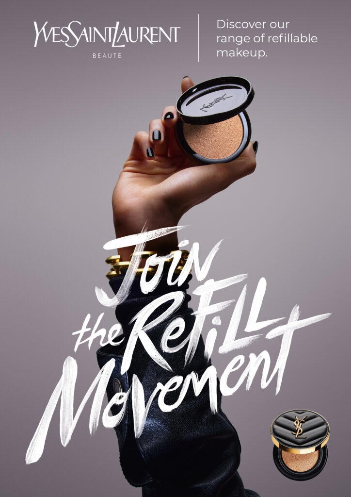 In Singapore, seven brands, including Yves Saint Laurent Beauty, are offering refills islandwide (Credit: L’Oréal BETC)