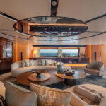 The lounge aboard <em>The Maltese Falcon</em>, the 88-m sailing yacht available for private charter through Jumeirah Privé (Credit: Jumeirah Hotels)