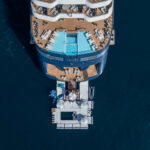 An inflatable marina unfolds from <em>Luminara</em>'s stern whenever the yacht is at anchor, giving guests direct access to the sea and a range of water sports (Credit: The Ritz-Carlton Yacht Collection)