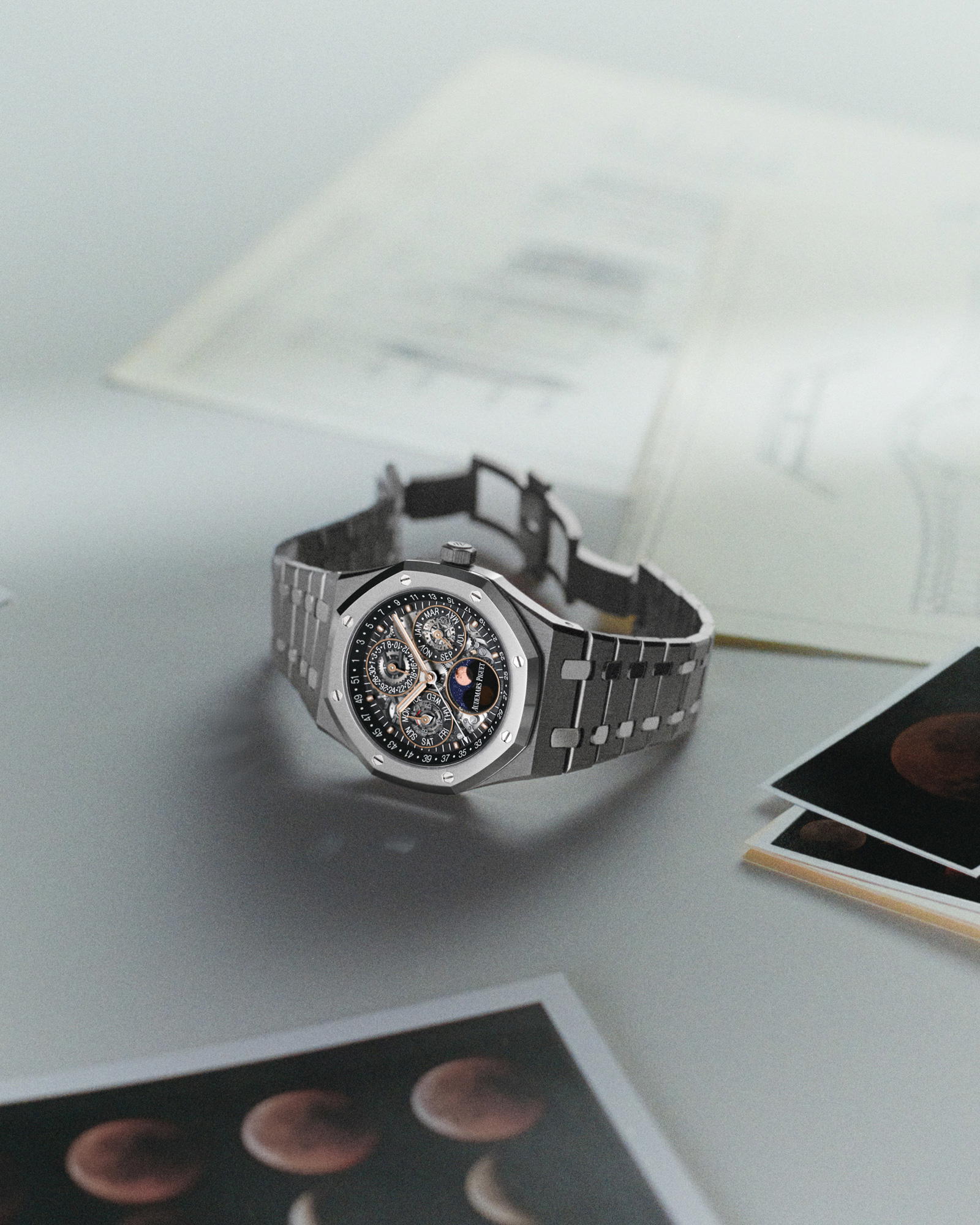 Royal Oak Selfwinding Perpetual Calendar Openworked in titanium and BMG, from Audemars Piguet (Credit: Audemars Piguet)