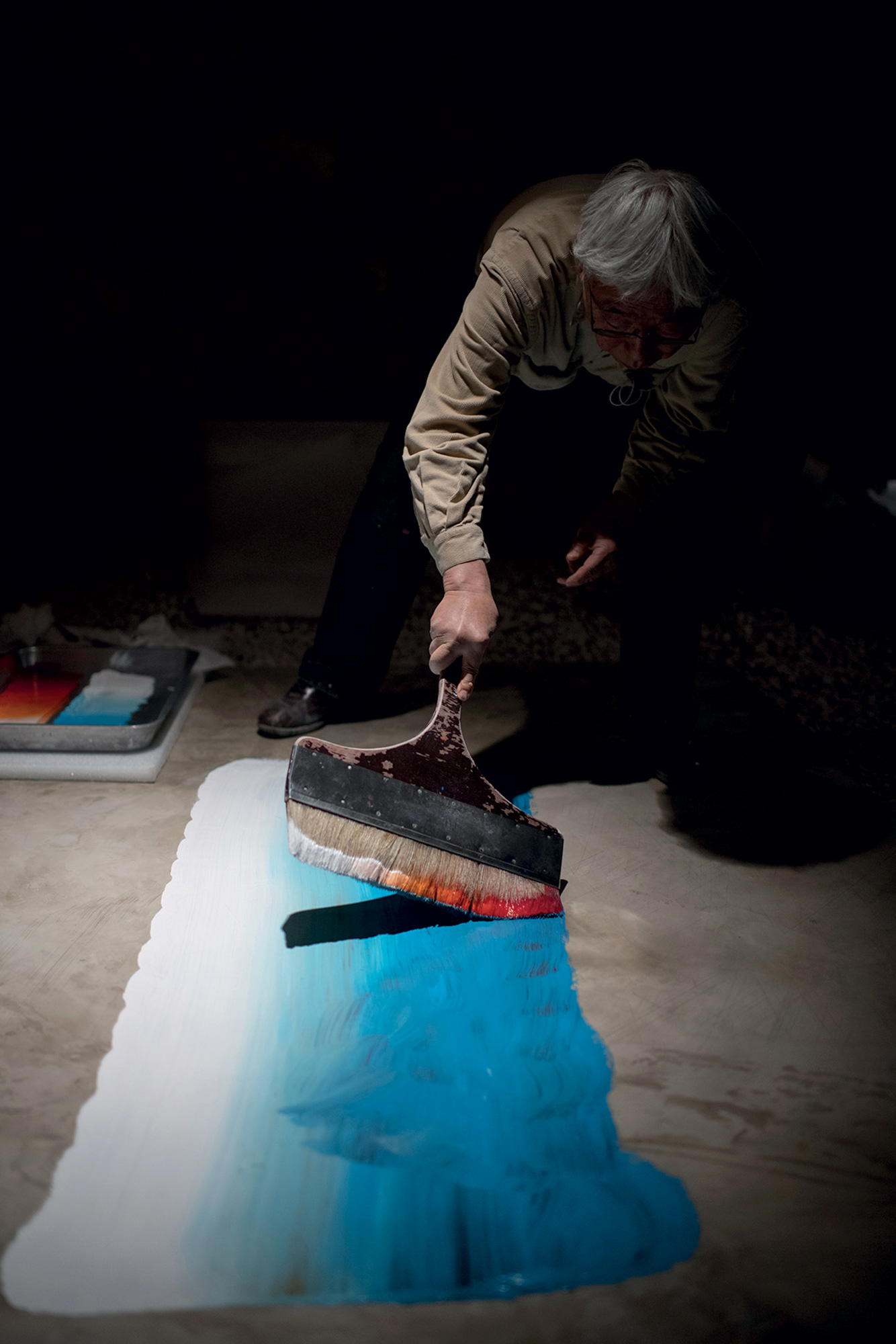 Lee says that when he paints, something emerges from nothing (Credit: Herve Hote)