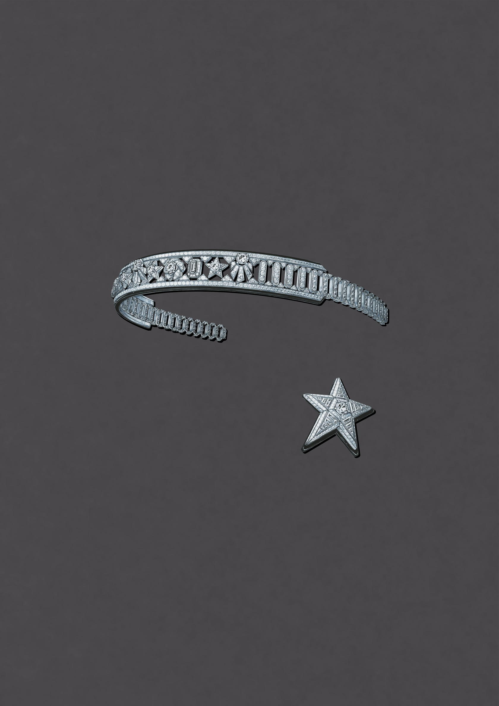 Chanel Imprimé contrasté head jewel