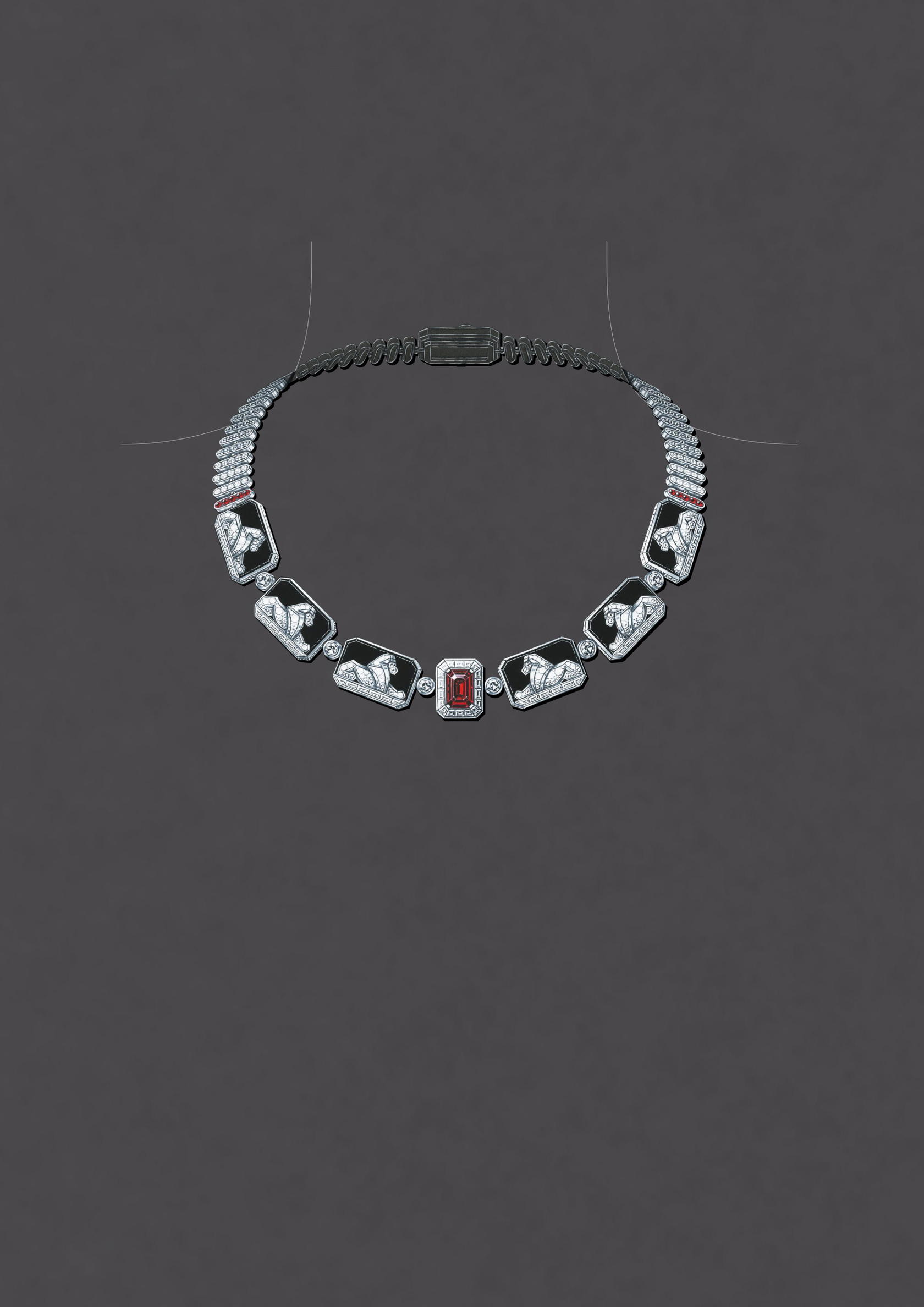 Chanel Lion millénaire necklace