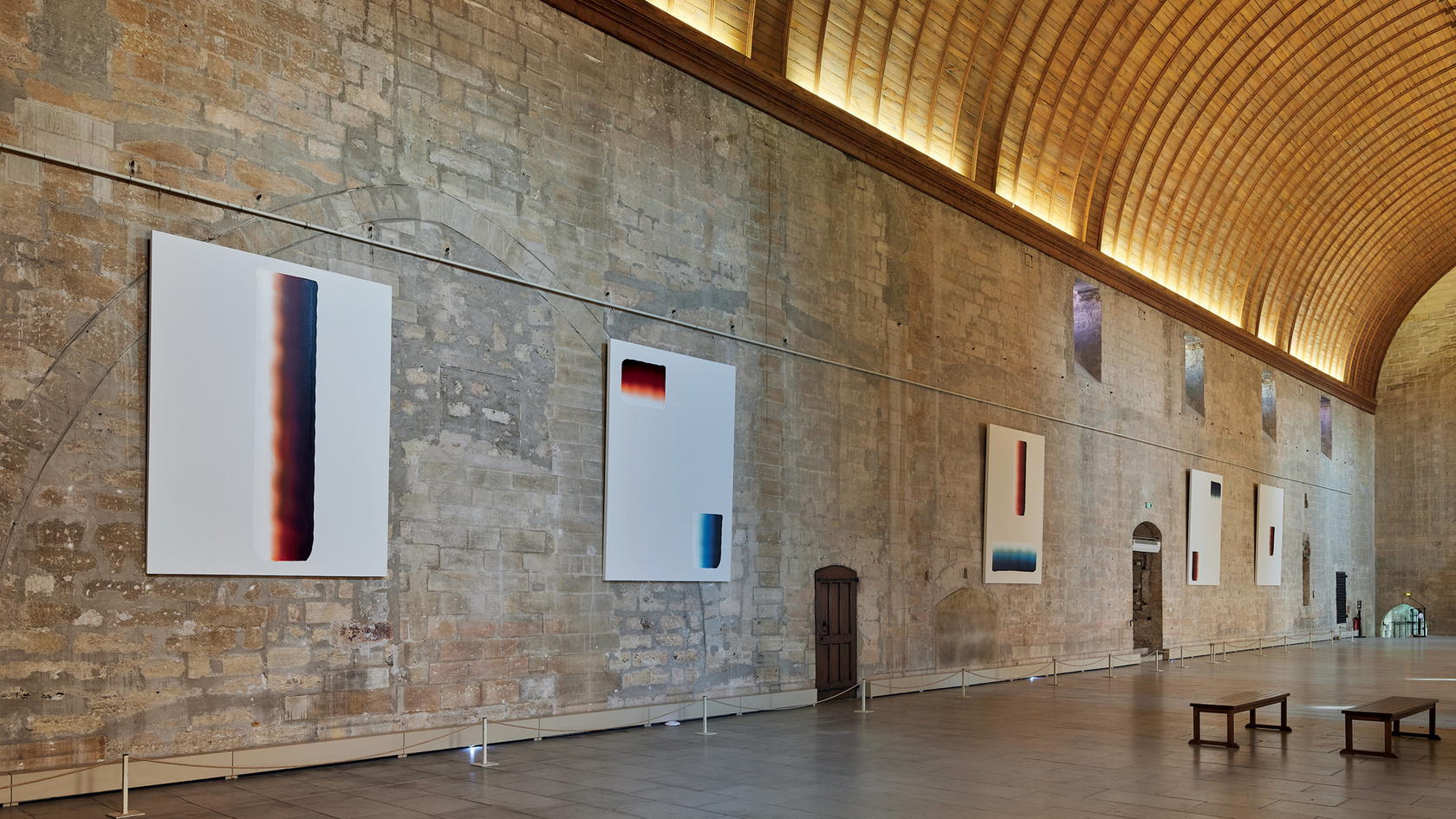 An encounter with stone, steel, glass, mirror, rope, wood, and earth in the Grand Tinel of Palais des Papes in France (Credit: David Giancatarina)