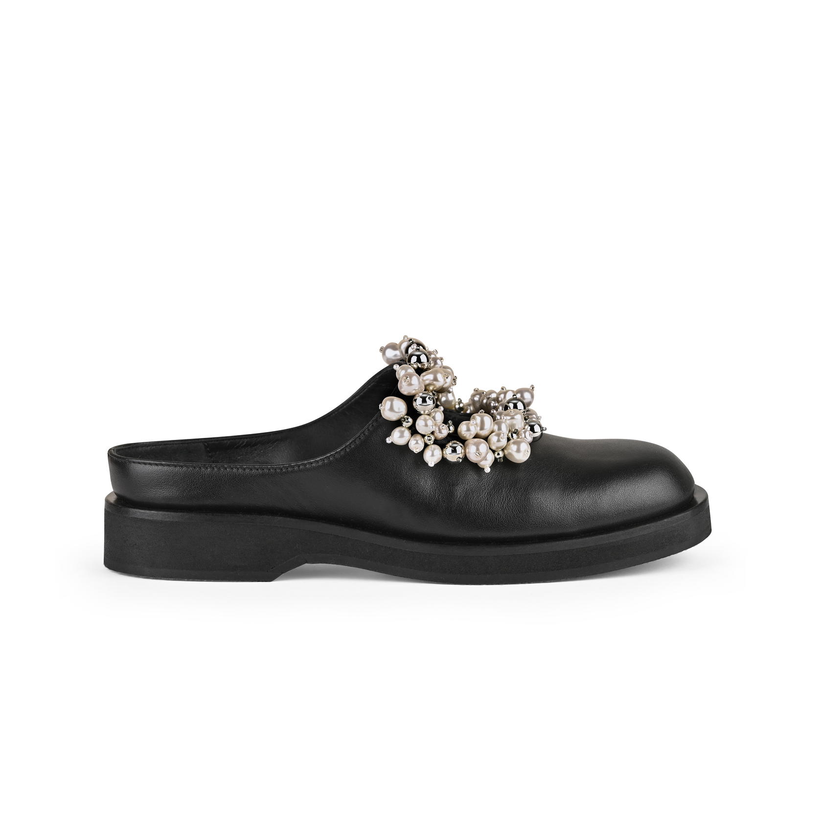 Ingrid Flat in calf leather with pearl and bead embroidery (Credit: Jimmy Choo)