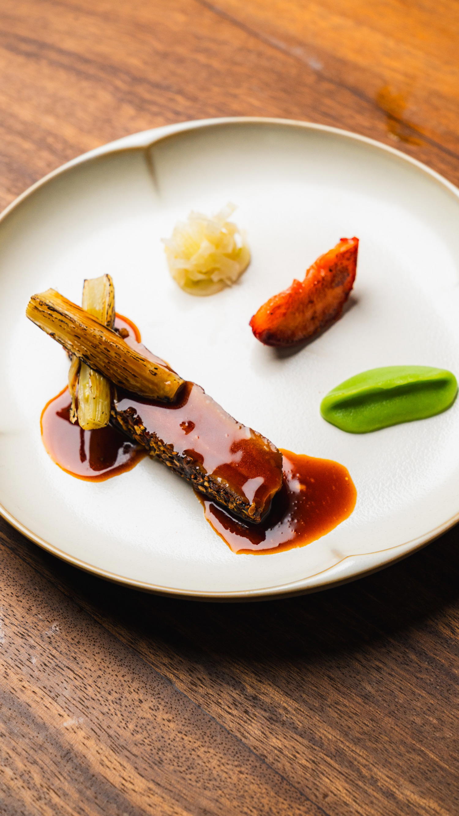 Roasted Duck, Peaches, Fennel (Credit: Assaggi)