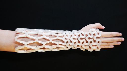 The team from A*Star Innovation Factory@SIMTech produced more than 20 prototypes before deciding on the current anti-chiral triangle pattern (Credit: A*STAR Innovation Factory@SIMTech for Castomize)