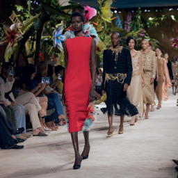 Matthieu Blazy’s collection for Chanel was inspired by fairy tales, peppered with winding vines and oversized blooms (Credit: Chanel )