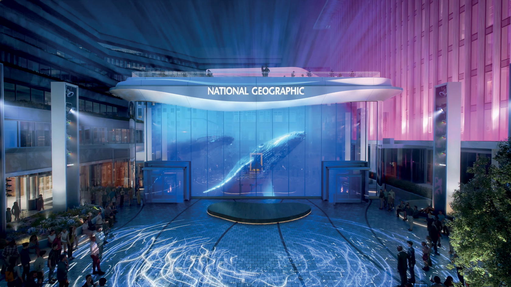 The exterior courtyard of the National Geographic Museum of Exploration in Washington, D.C (Credit: Rolex)