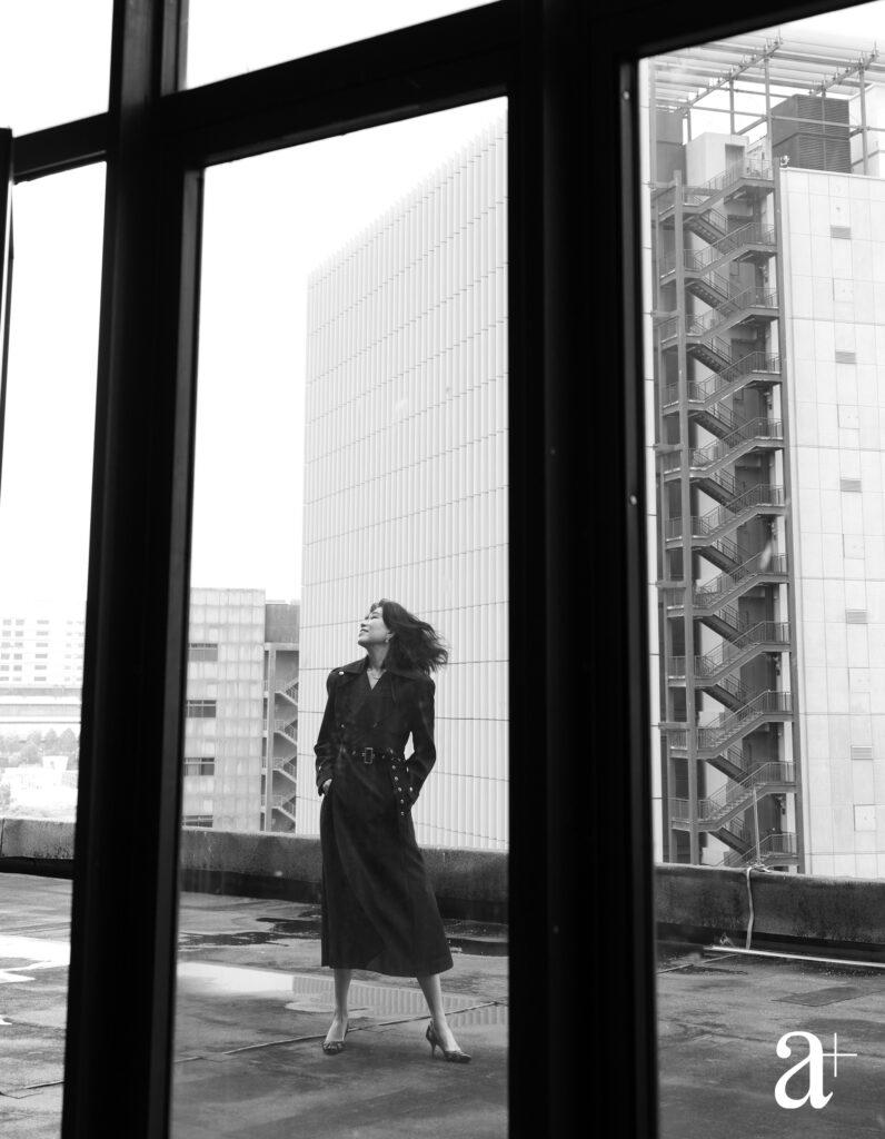 Trench coat and heels, both stylist’s own (Credit: Wee Khim)