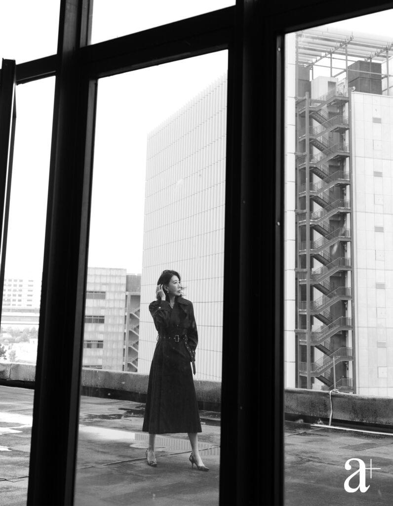 Trench coat and heels, both stylist’s own (Credit: Wee Khim)
