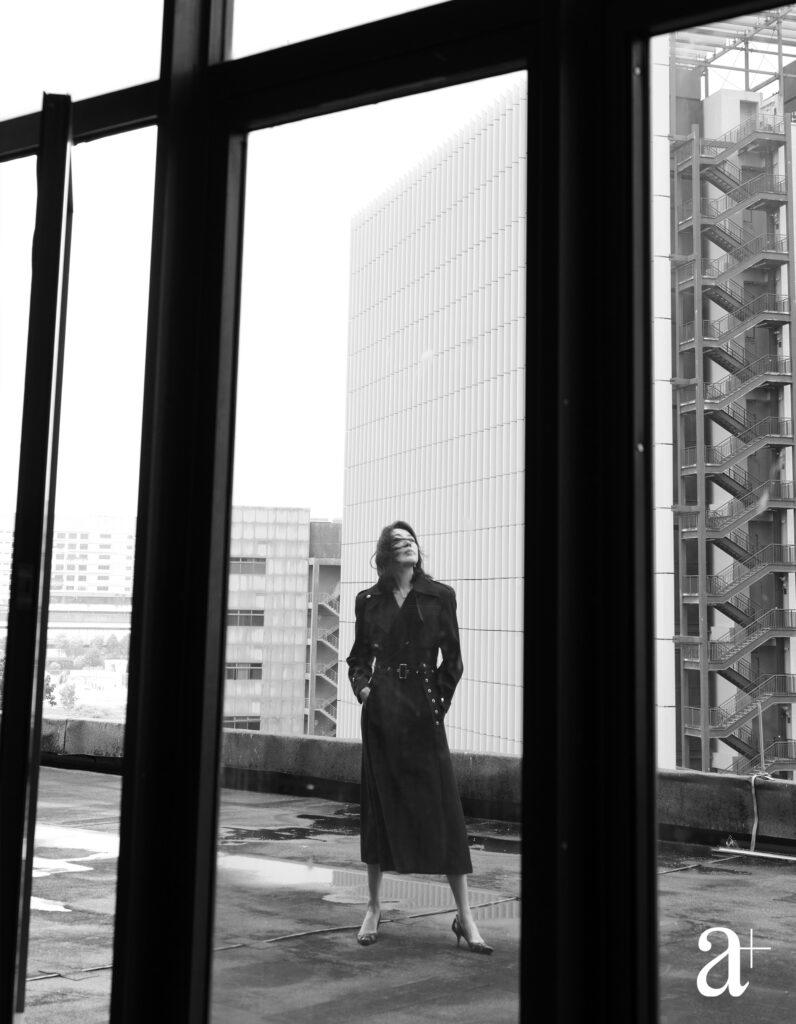 Trench coat and heels, both stylist’s own (Credit: Wee Khim)