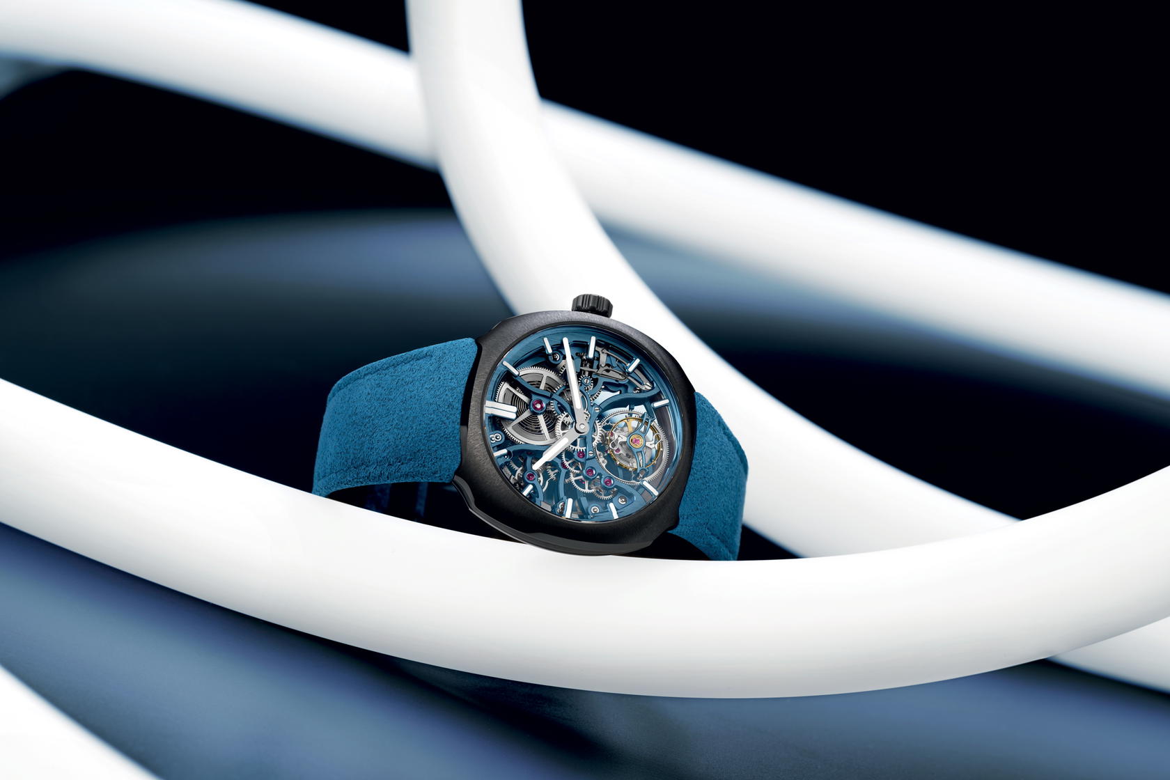 H. Moser & Cie. Streamliner Tourbillon Skeleton Ceramic Alpine Limited Edition (Credit: H. Moser & Cie)