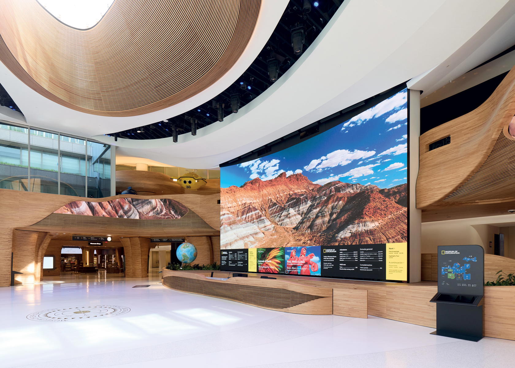 The Base Camp Pavilion is the grand entrance to the newly opened Museum of Exploration (Credit: Rebecca Hale, National Geographic)